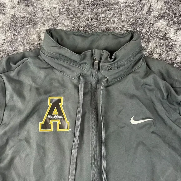 Nike Appalachian State Hooded Dry Training Jacket Gray Full Zip Vented L - Picture 2 of 12
